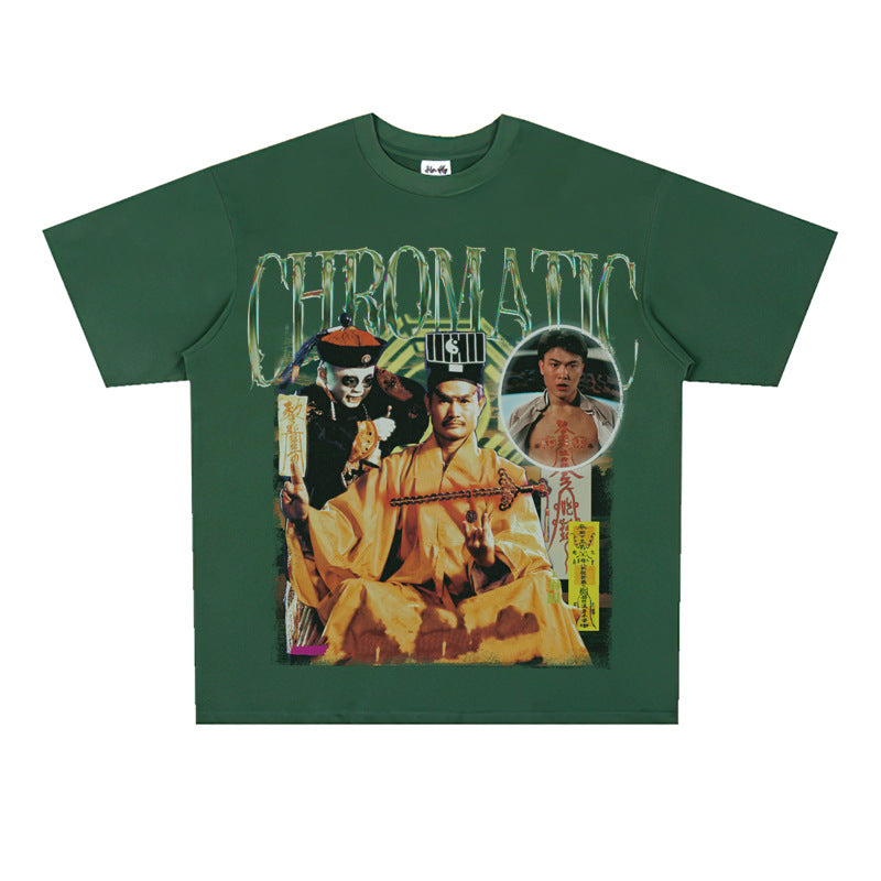 Film Star T Shirt Movie Zombie Pure Cotton Short Sleeve Loose Design T-shirt Men