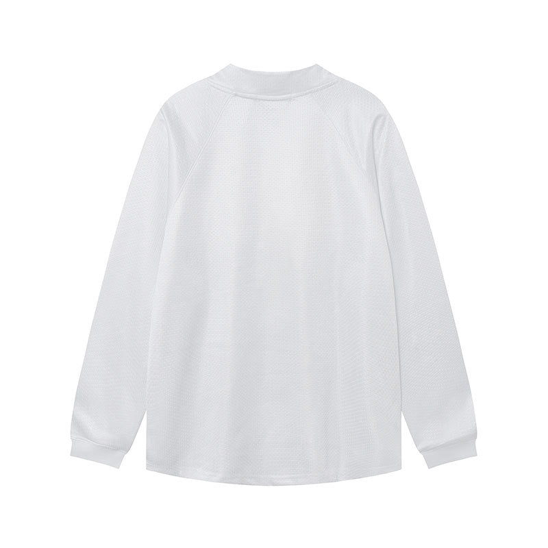 Marcas De Streetwear Vintage V-Neck Sports Jersey Wind Long Sleeve T-Shirt