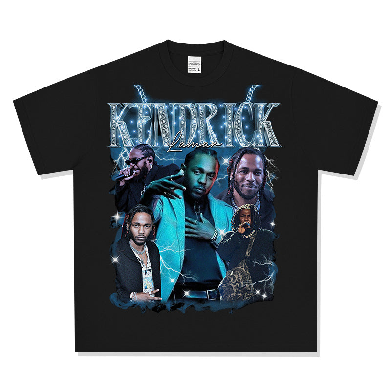 New york hip hop shop vintage hip hop kendrick la print short sleeve t-shirt