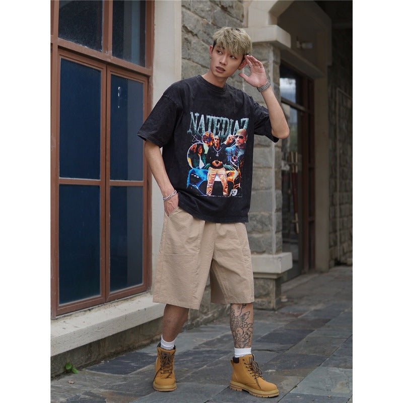 Film Star T Shirt Speed and Passion Pure Cotton Short Sleeve Loose T-shirt Men