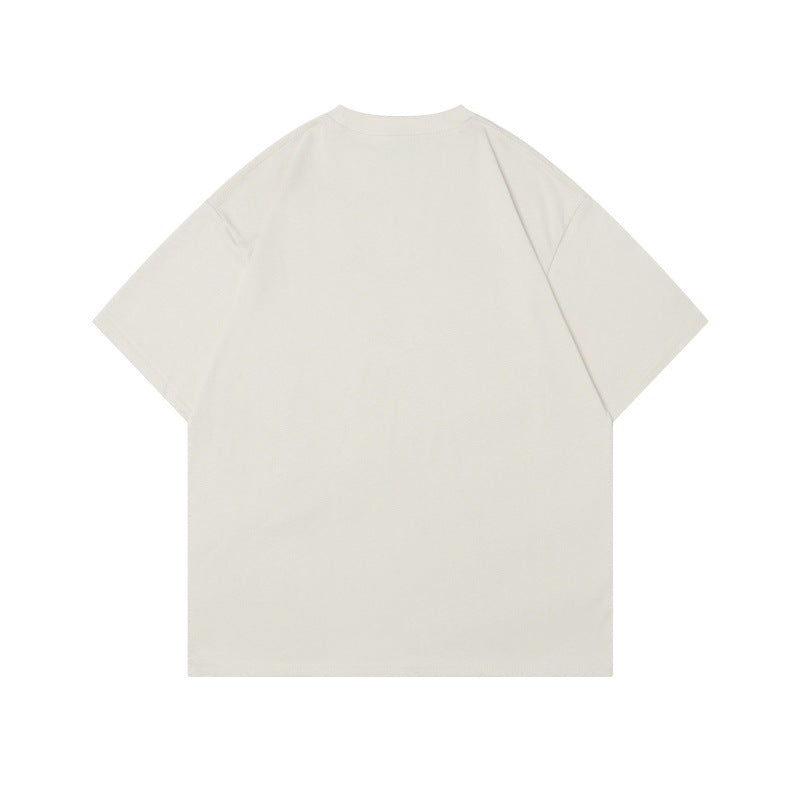 Camisetas streetwear summer retro letter print design casual loose short sleeve T-Shirt