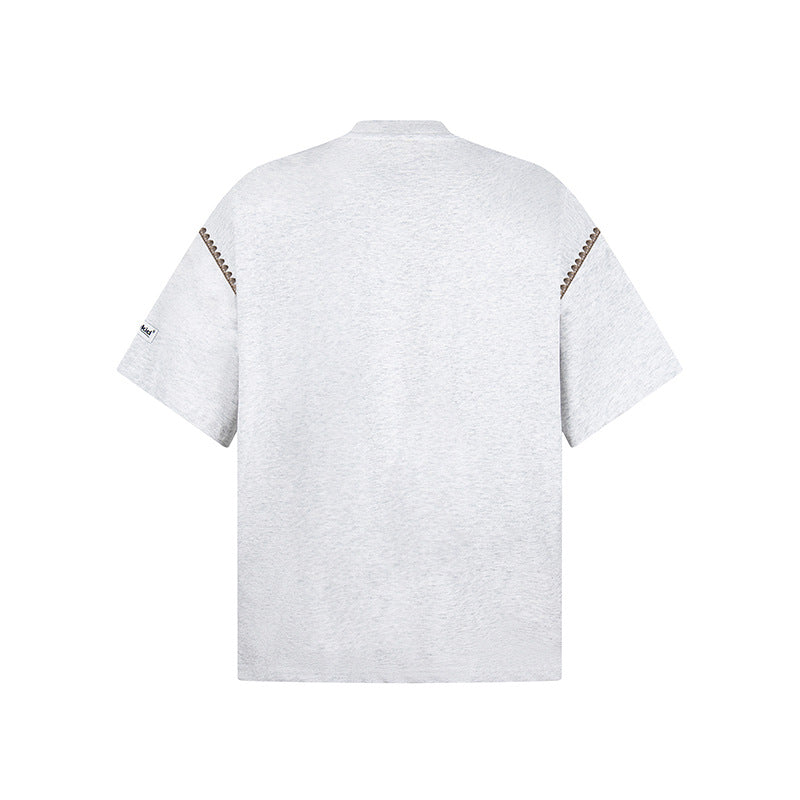 Hip Hop Clothes New York Vintage Embroidered Crew Neck Short Sleeve T-Shirt Summer Loose Top