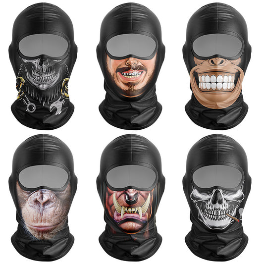 Cycling Windproof Hood Sunscreen Ice Silk Full Face Spring Summer Windproof Scarf Men and Women