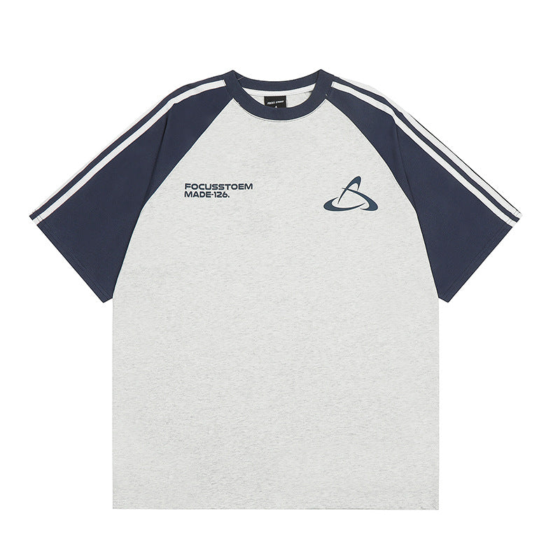 Vintage T Shirts Hip Hop Vintage Alphabet Print Short Sleeve T-Shirt Summer Loose Half Sleeve Tee