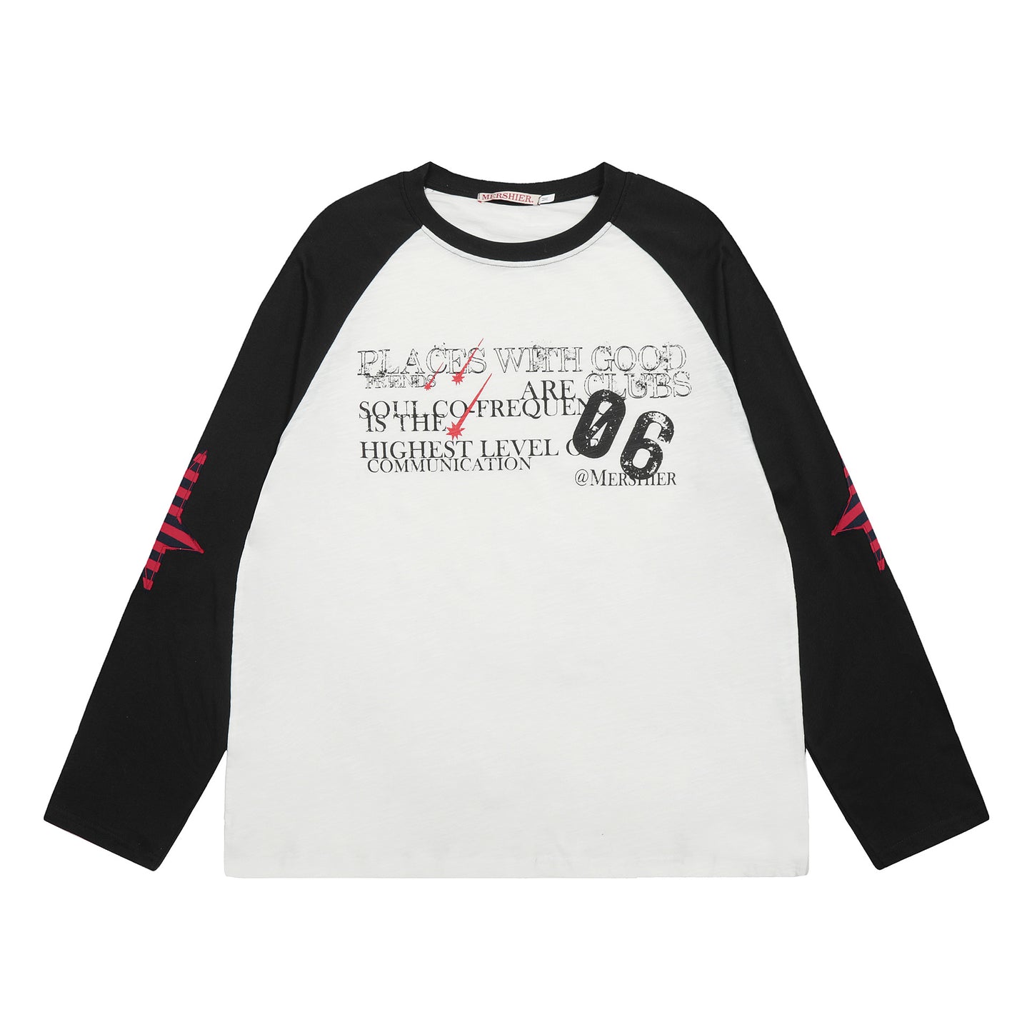 Hip hop shirt spring star print t-shirt long sleeve
