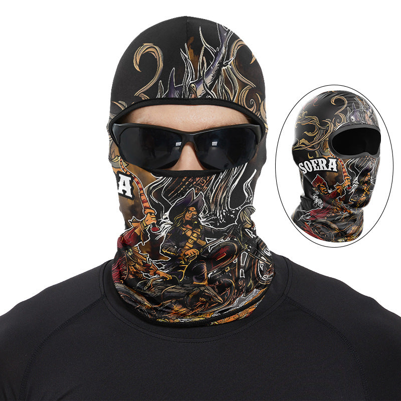Cycling Windproof Hood Ice Silk Headgear Men's Lined Cap