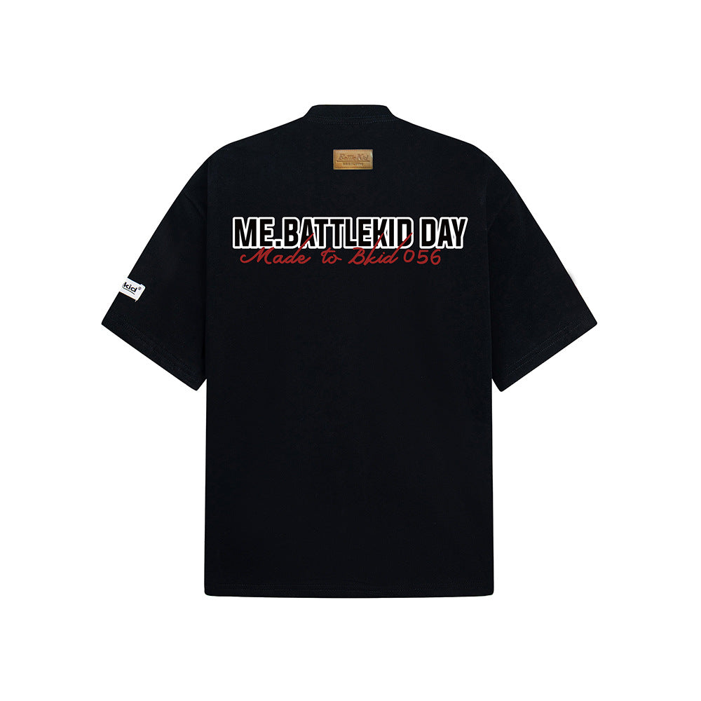 Hip Hop Clothes New York Vintage Embroidered Loose Short Sleeve T-Shirt
