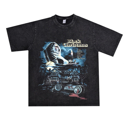Film Star T Shirt Cotton Loose Nostalgic Short Sleeve American Retro Trendy T-shirt