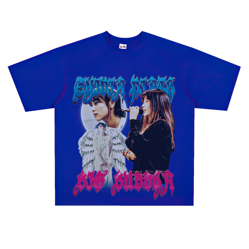 Film Star T Shirt Singer Izumi Sakai Character Loose Retro Street T-shirt Men and Women