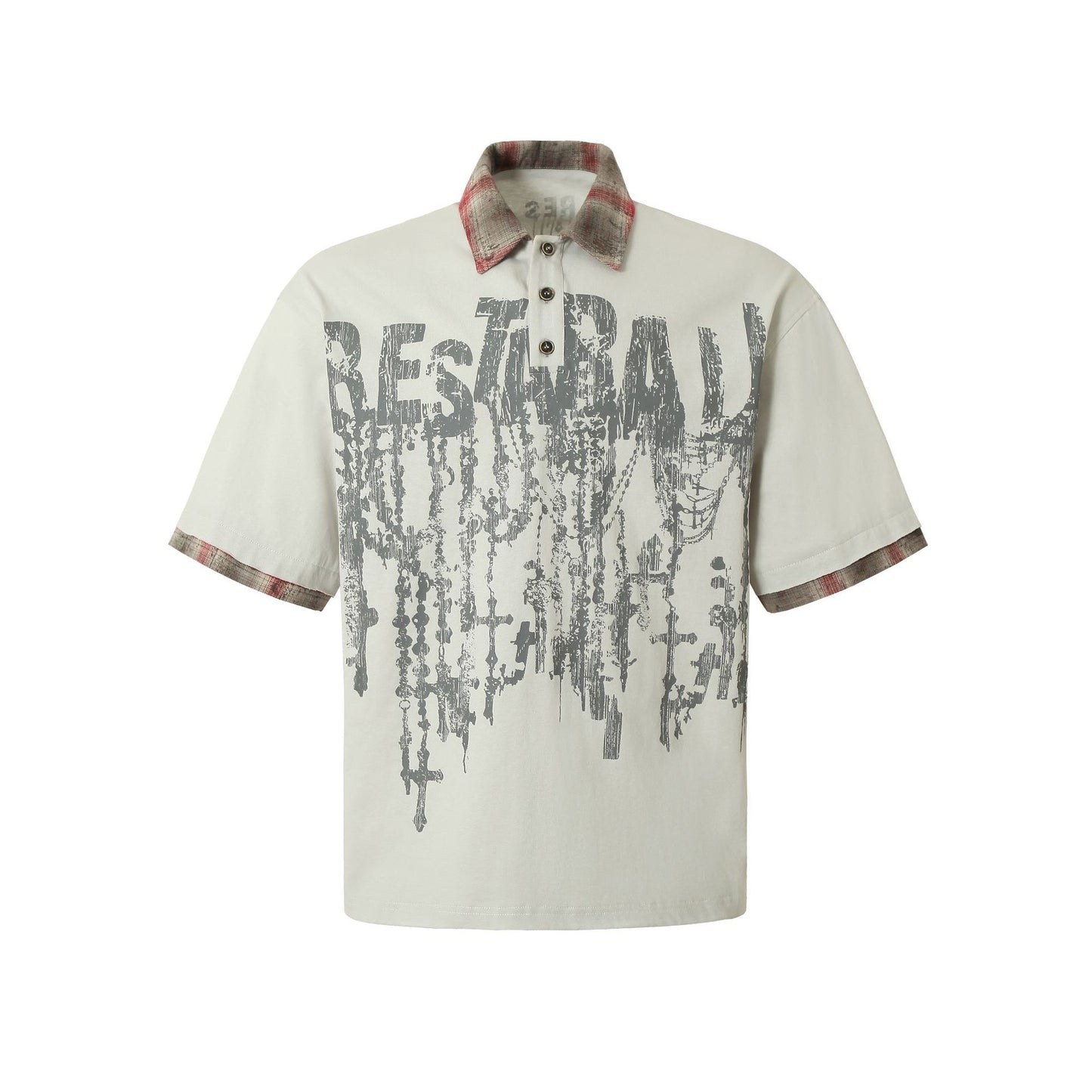 Hip hop shirt Vintage hip hop graffiti POLO shirt lapel T-shirt