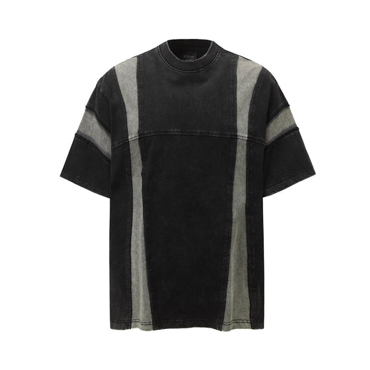 Hip hop shirt washed t-shirt short sleeve