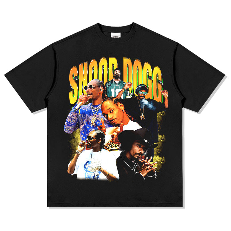 New york hip hop shop vintage hip hop snoop doggie print short sleeve t-shirt