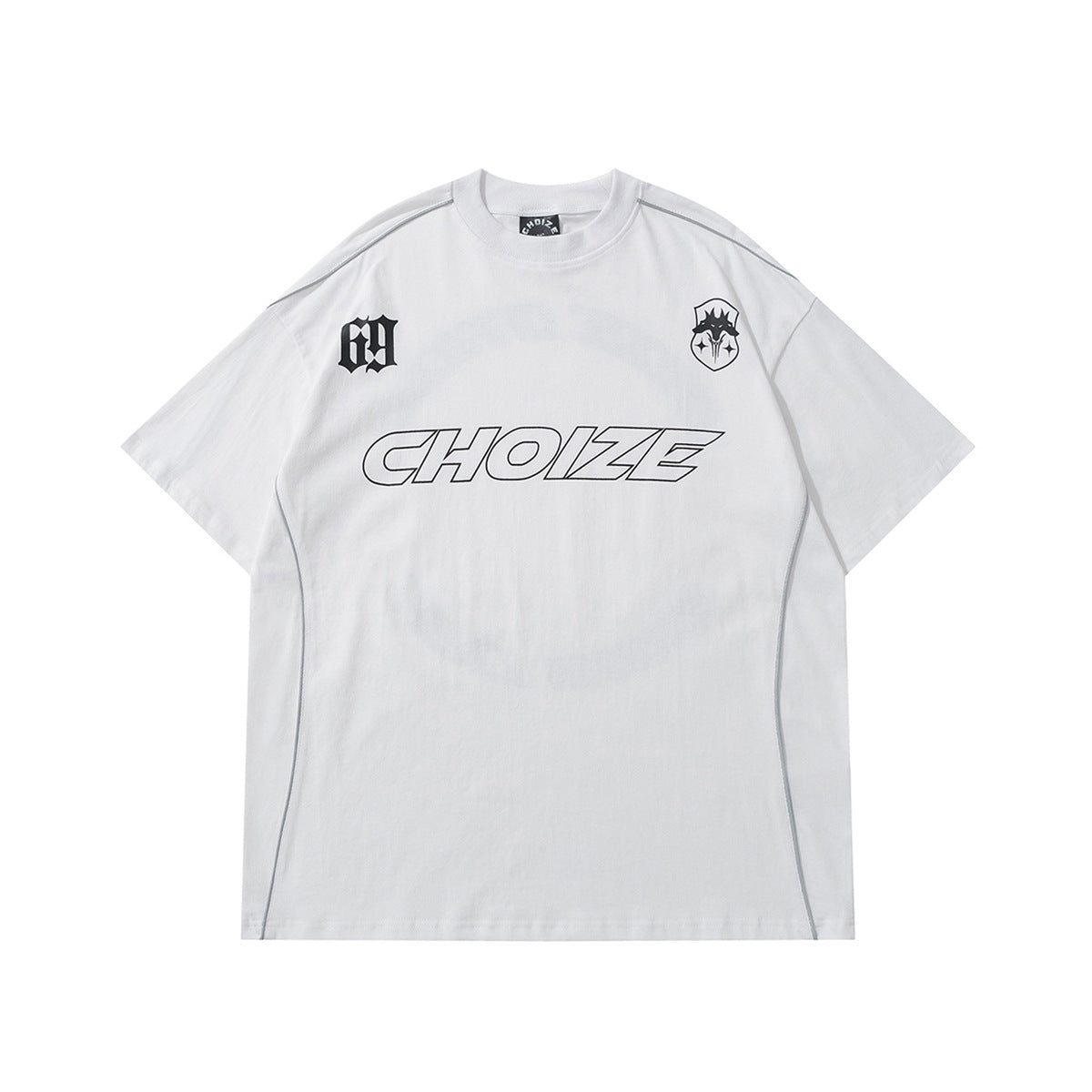 Racing oversized t shirt retro locomotive style t-shirt sweatshirt, short sleeve t-shirt