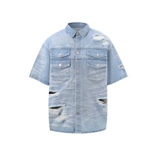 Stone Wash T shirt vintage old jeans