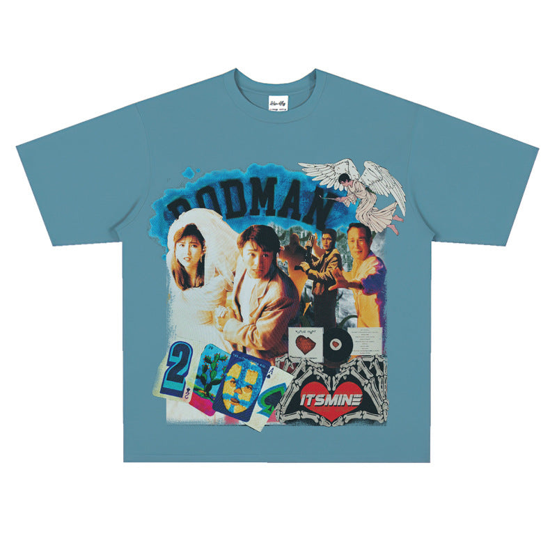 Film Star T Shirt Movie the Unmatchable Match Stephen Chow Short Sleeve American Street Printed T-shirt for Men and Women