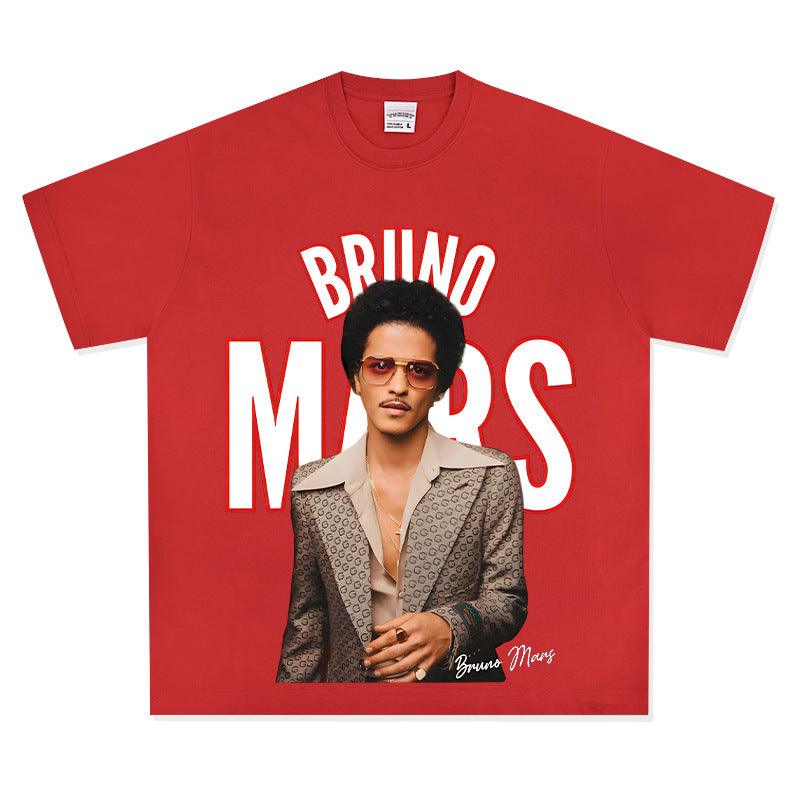 New york hip hop shop bruno mars print long sleeve short sleeve t-shirt