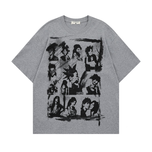 Hip hop shirt summer hip hop graffiti t-shirt short sleeve