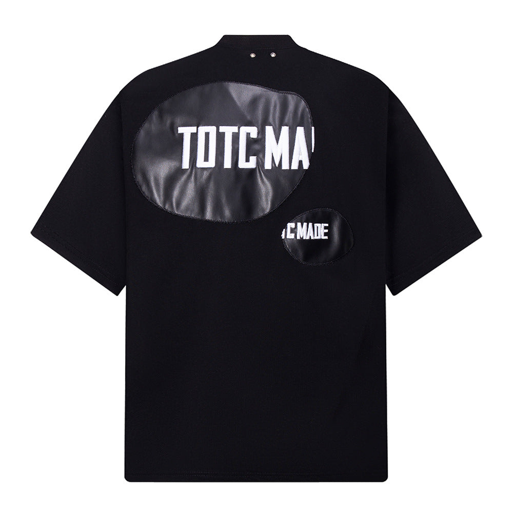 New York Hip Hop Style Vintage Alphabet Short Sleeve Loose T-Shirt