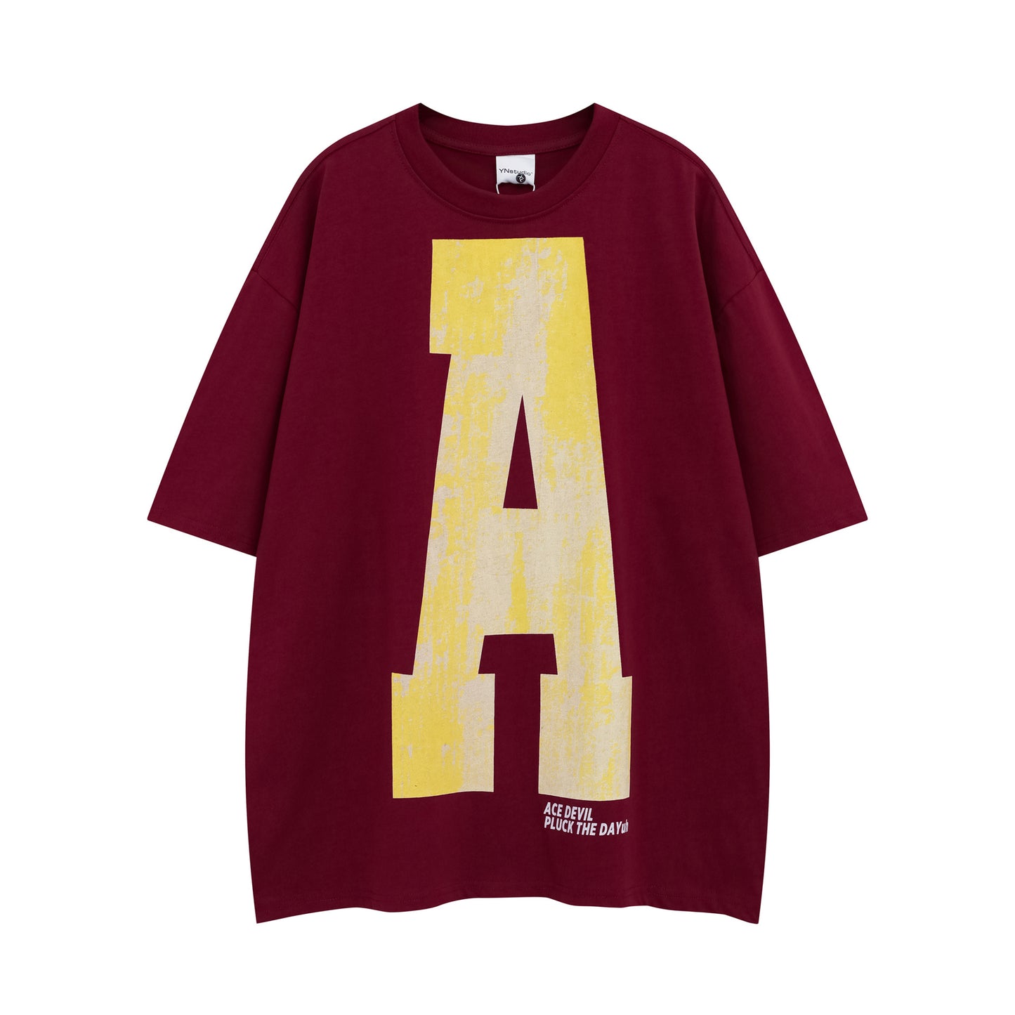 Camisetas streetwear Summer Vintage Letter Large A Print Casual Loose Short Sleeve T-Shirt