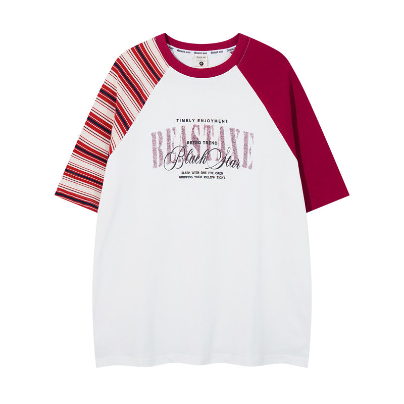 Casual Street Wear Summer Short Sleeve T-Shirt Loose Top