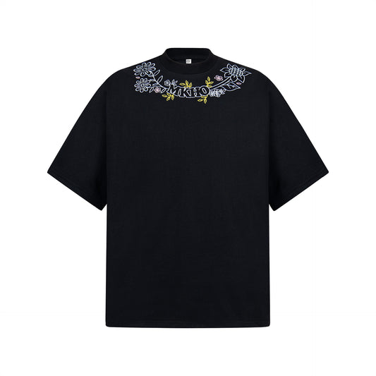 Vestimenta De Los 90 Summer Vintage Floral Embroidery T-Shirt Short Sleeve