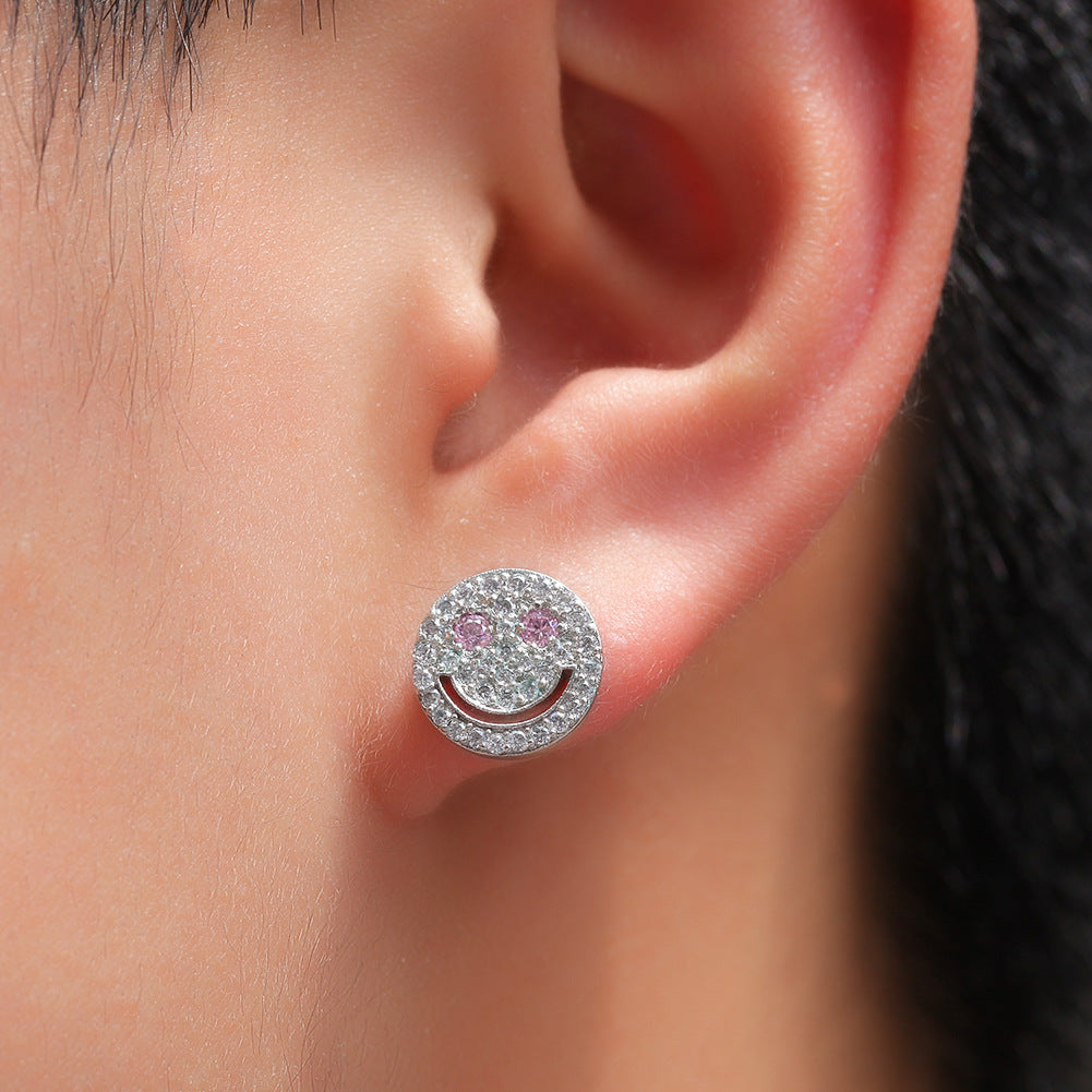 Earrings Rhinestone ‘Smileâ€?Earrings 925 Silver Earrings St. Valentine's Spectrum