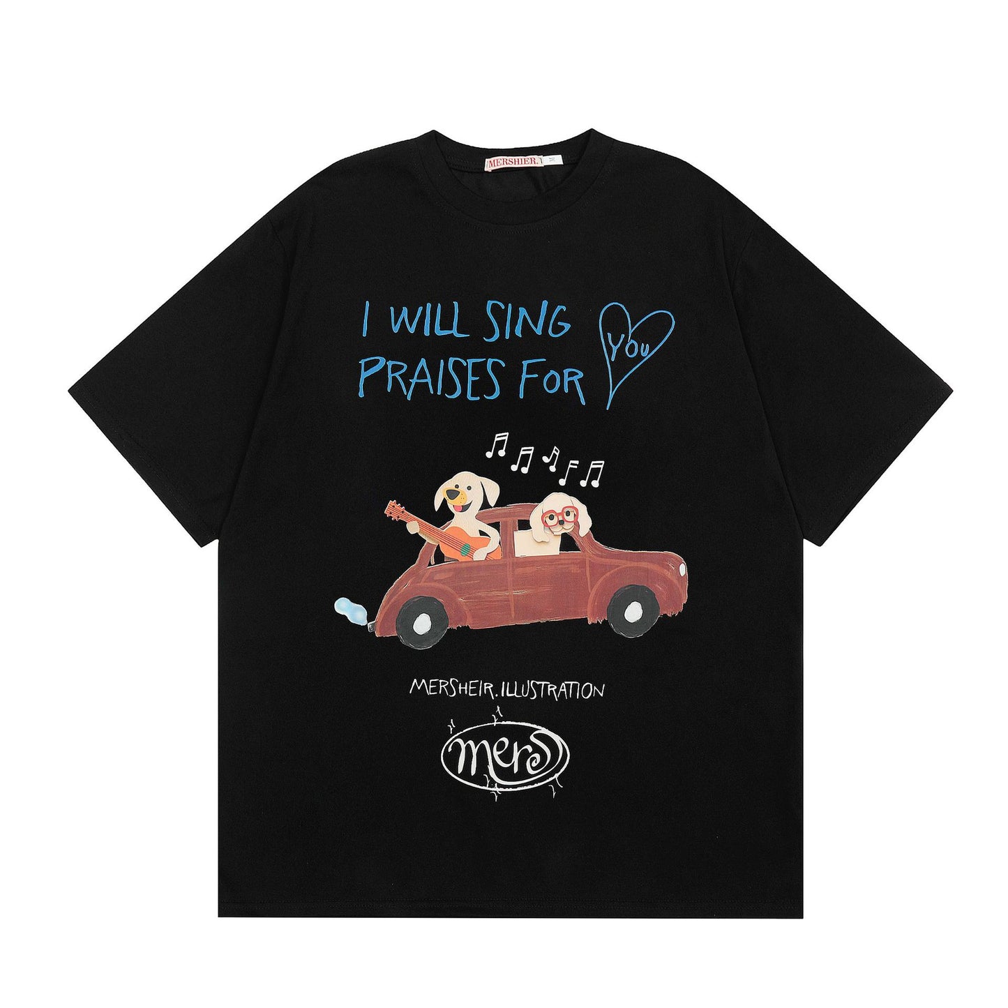Vestimenta De Los 90 Summer Vintage T-Shirt Loose Cartoon Print Short Sleeve