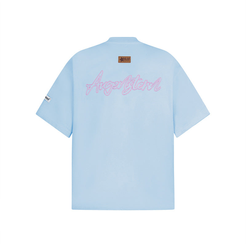 Camisas Retros Hip Hop Casual Loose Short Sleeve T-Shirt