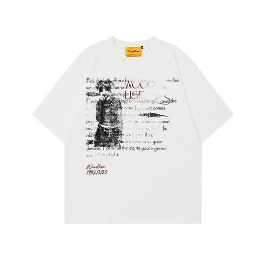 90s West Coast Hip Hop Fashion T Shirts Graffiti Short Sleeve T-Shirts