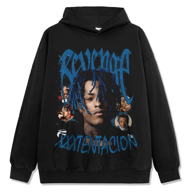 Marcas streetwear usa vintage XXX TENTACION print crew neck sweater