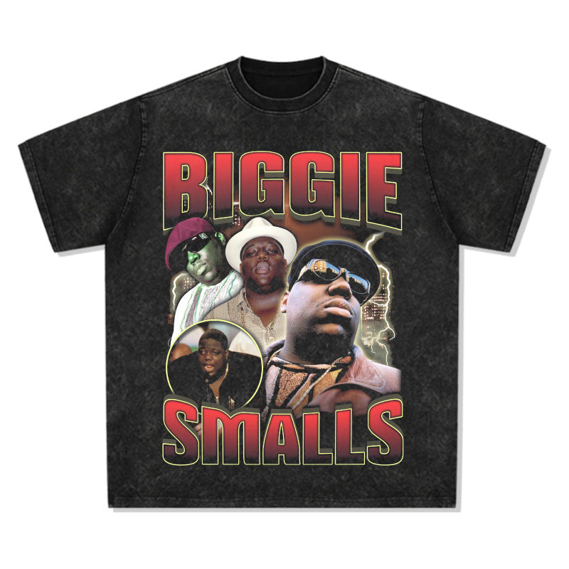 New york hip hop shop hip hop rap Biggie print short sleeve t-shirt VINTAGE