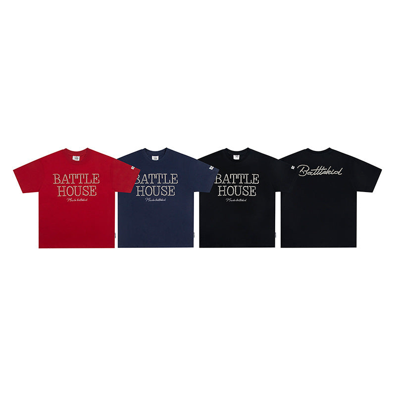 Marcas De Streetwear Vintage Alphabet Short Sleeve T-Shirt Summer Top