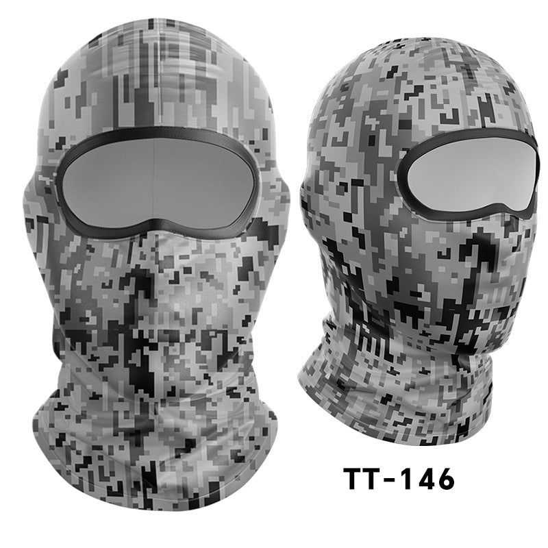 Cycling Windproof Hood Camouflage Python Ice Silk Mask Sunscreen Windproof