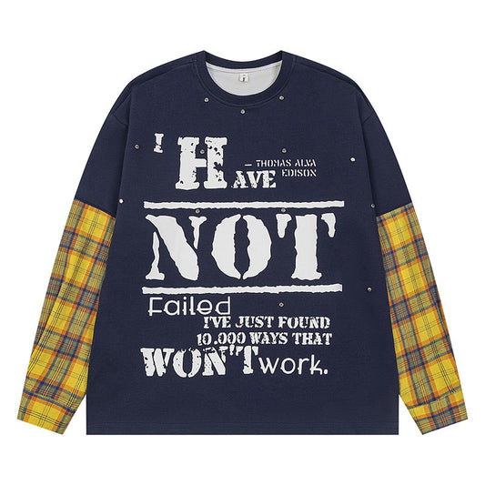 Marcas De Streetwear Vintage Long Sleeve T-Shirt Spring & Autumn Crew Neck Top
