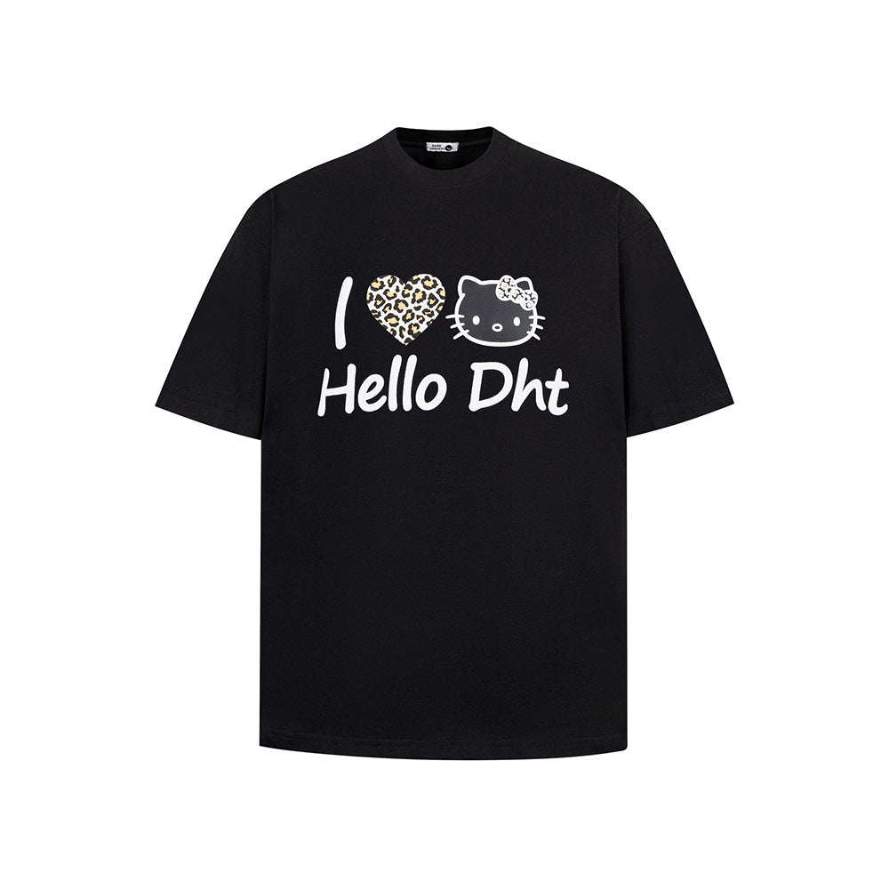 Nostalgia T Shirts Love Printed Short Sleeve T-Shirt