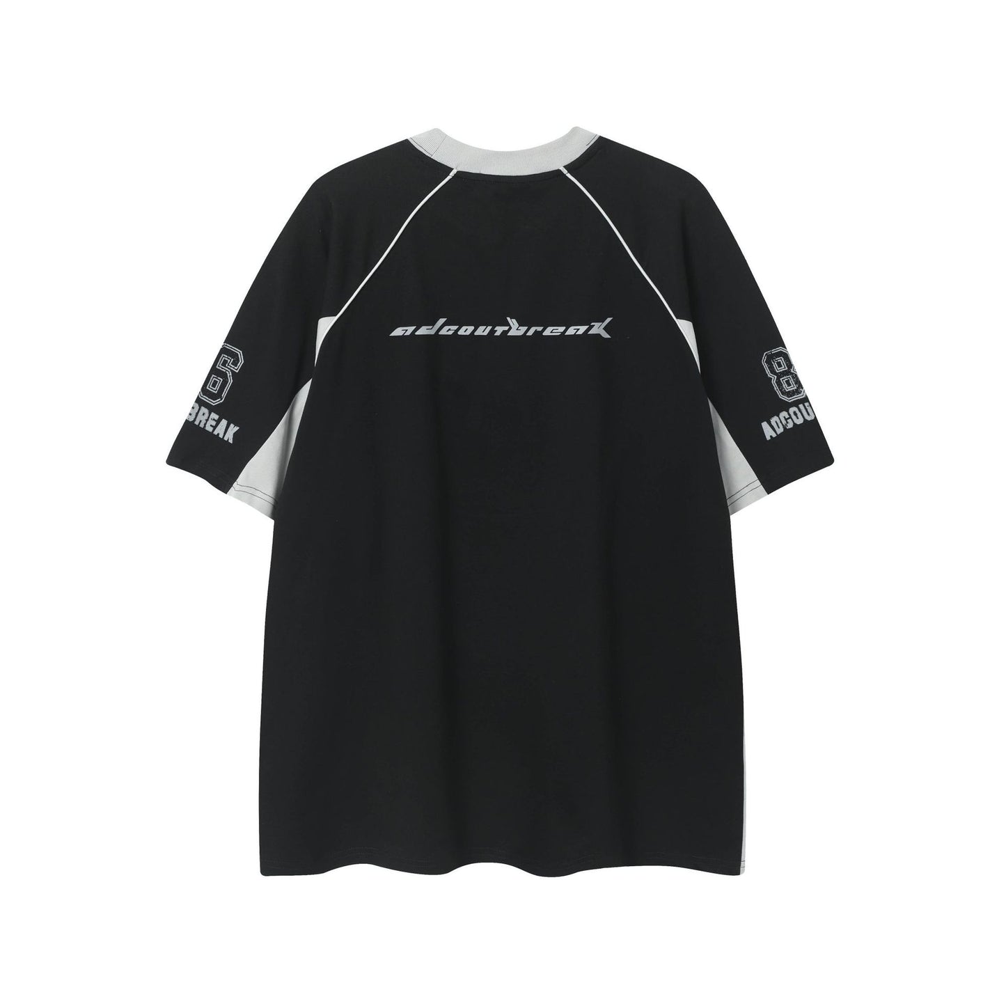Hip Hop Clothing Summer Short Sleeve Loose Locomotive Racing Suit Sports T-Shirt Loose