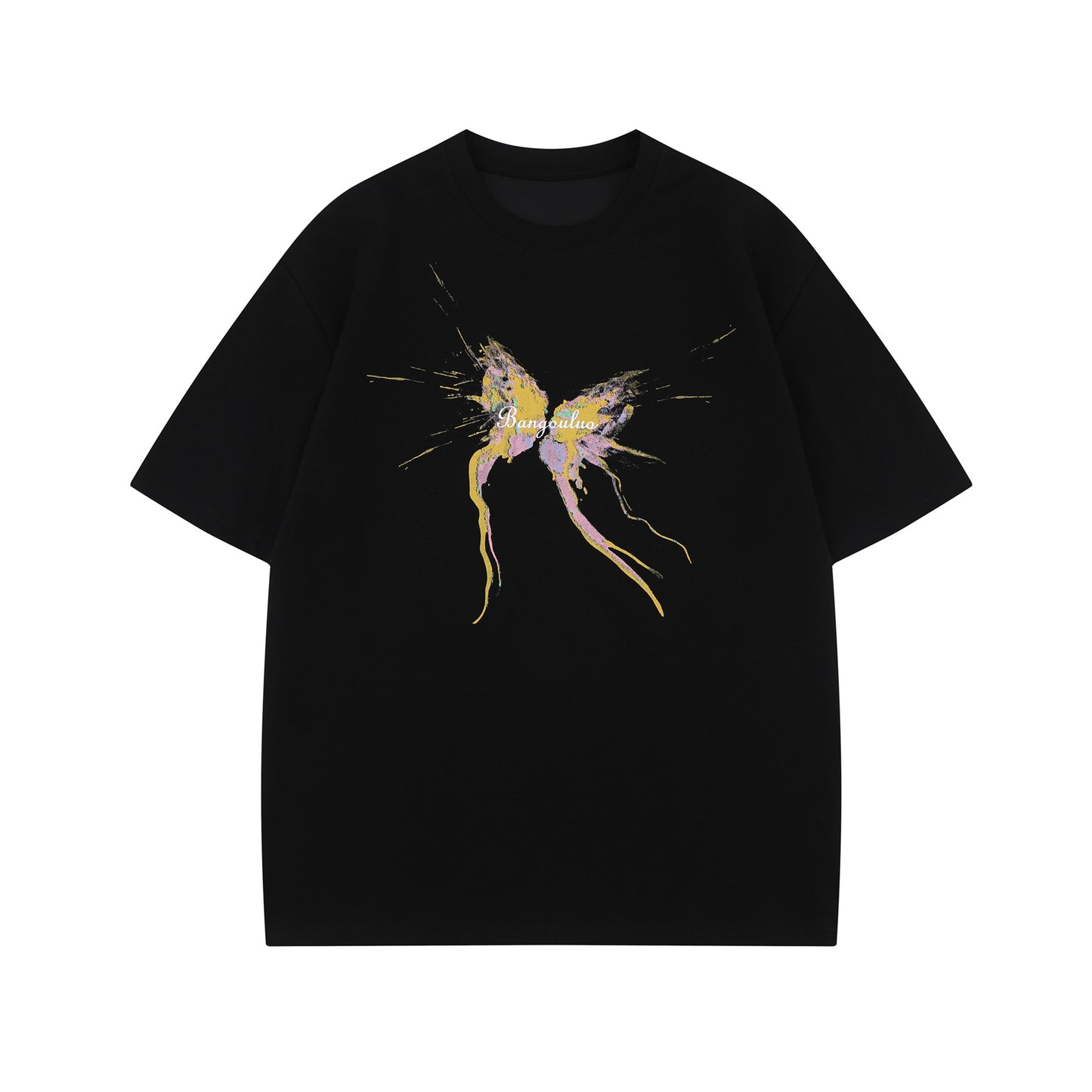 Hip hop clothing new york summer short sleeve butterfly print t-shirt