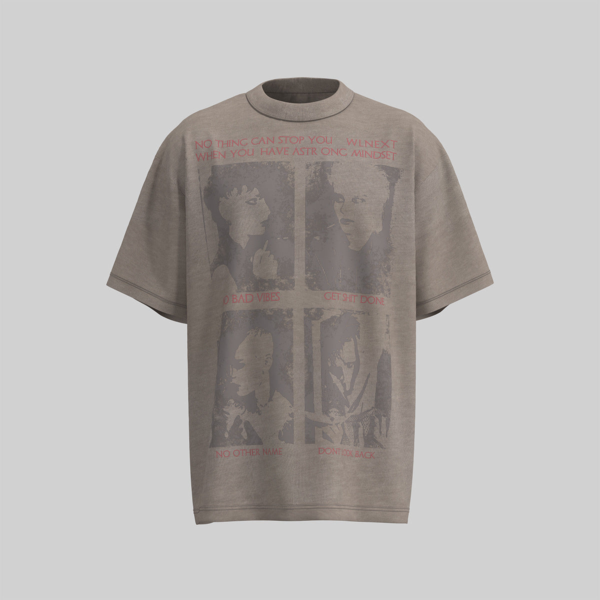 Hustle vintage summer hip hop character print t-shirt short sleeve