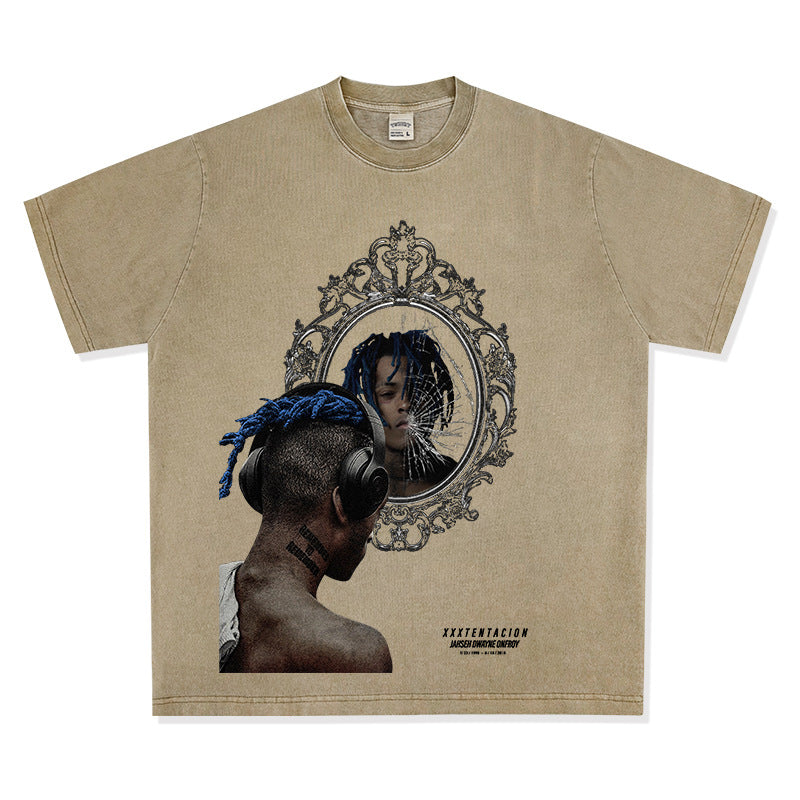 New york hip hop shop XXX Tentacion hip hop rap print short sleeve Vintage T shirt