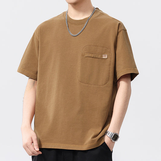 Men T-shirts Short Sleeve Summer Top Vintage Loose