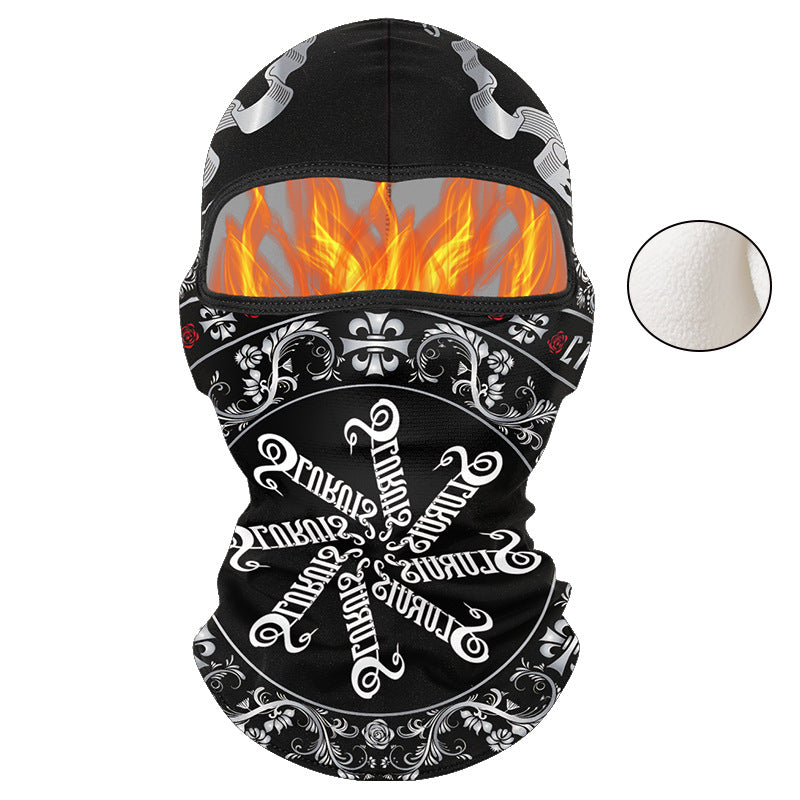 Cycling Windproof Hood Autumn and Winter Fleece Warm and Cold Hat