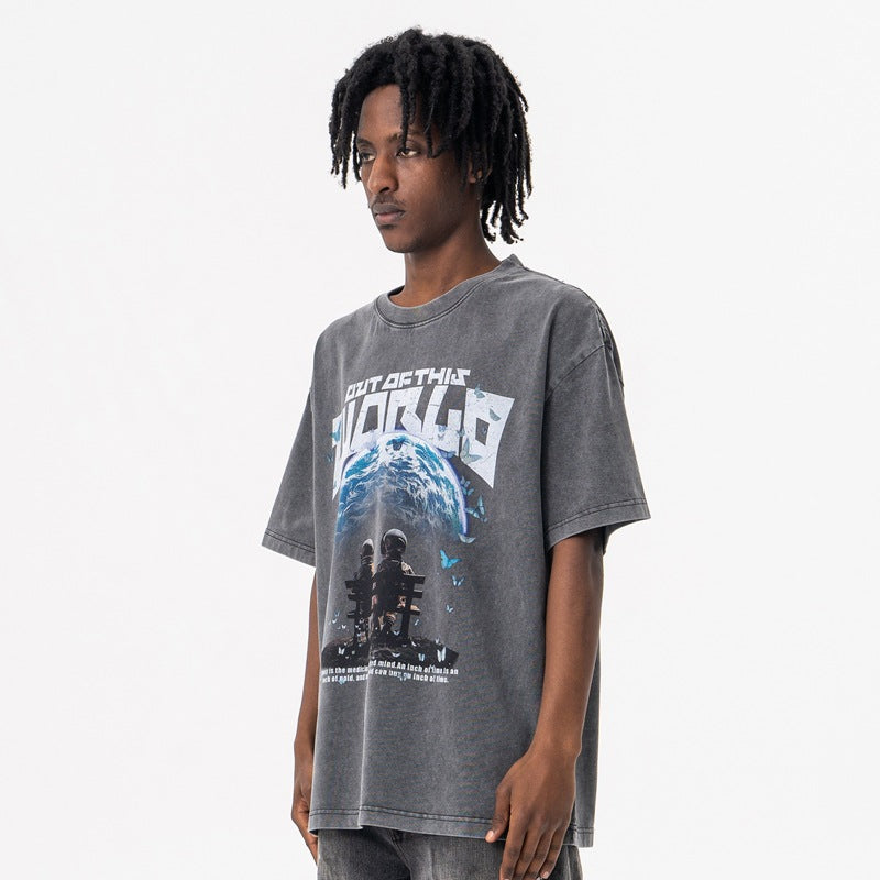 Vintage College Shirts Summer Wash Short Sleeve T-Shirt