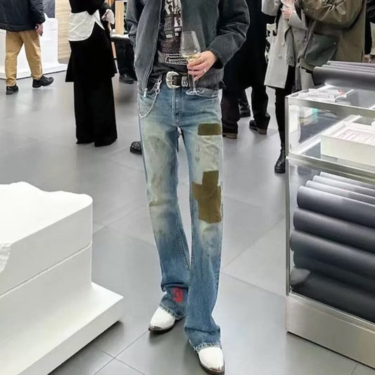 Rock Revival Jeans Embroidered Jeans Washed Old Trousers