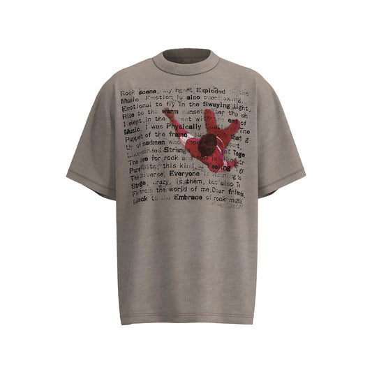 Hip Hop Clothing Summer Hip Hop Character Print T-Shirt