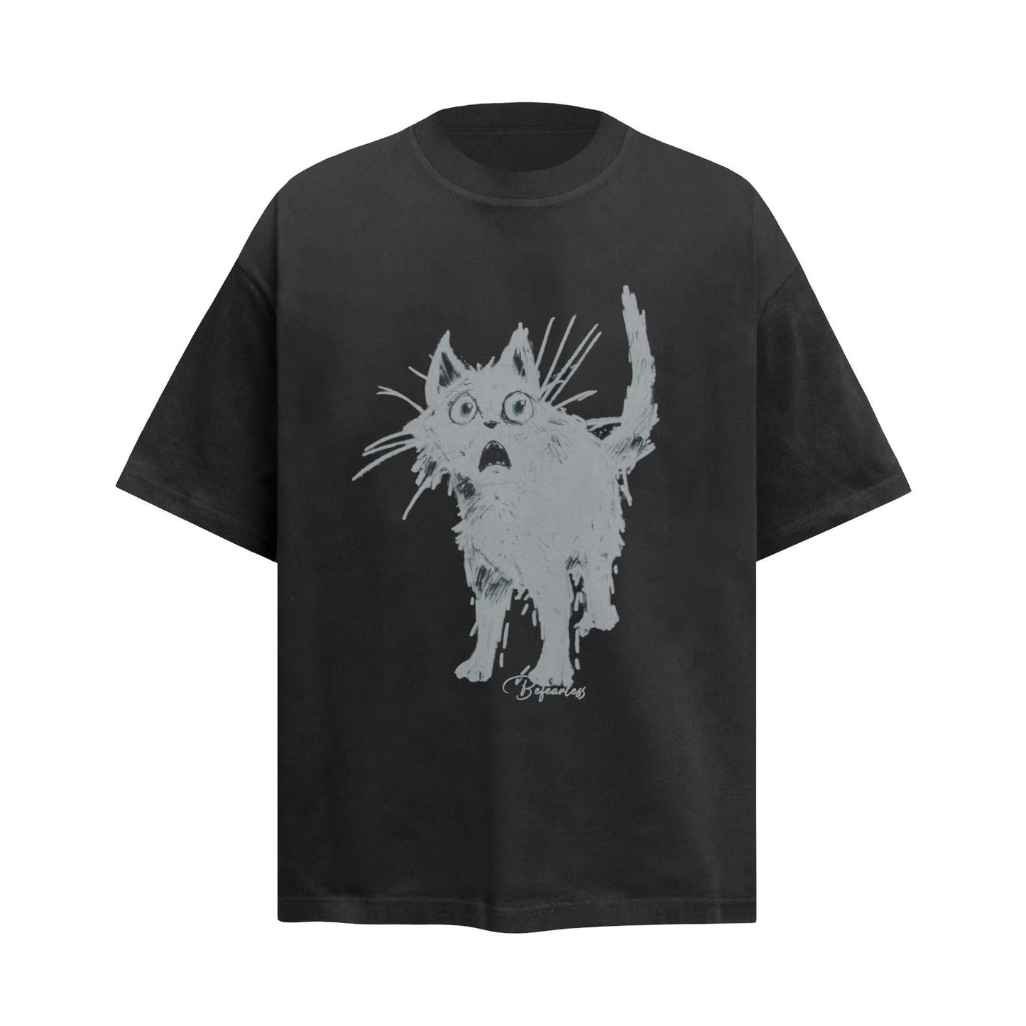 Unisex T-shirts Summer Patterned Printed Men's Loose Crew Neck Short Sleeve T-Shirt