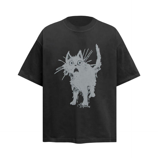 Unisex T-shirts Summer Patterned Printed Men's Loose Crew Neck Short Sleeve T-Shirt