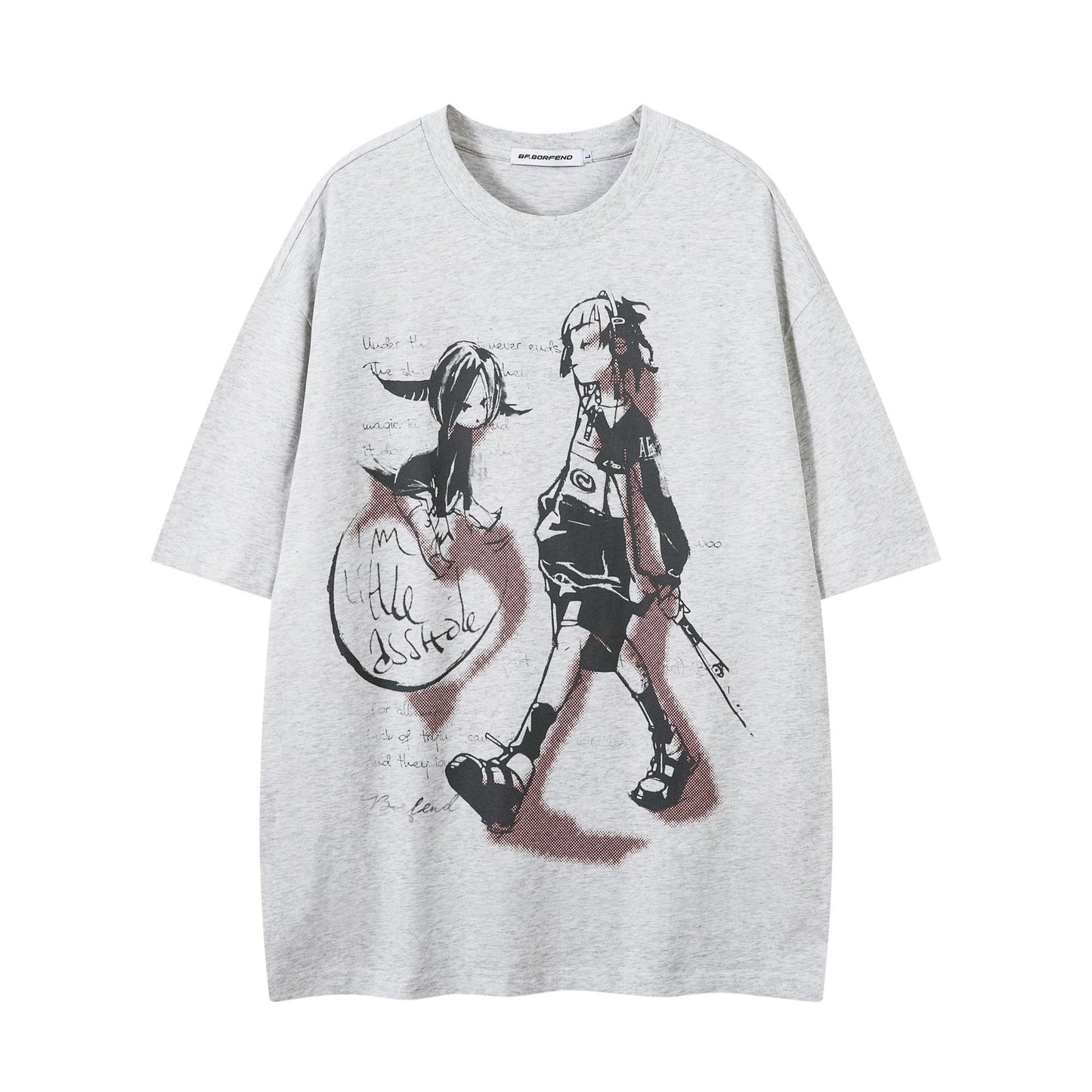 Remeras rock nacional summer vintage t-shirt loose graffiti print short sleeve