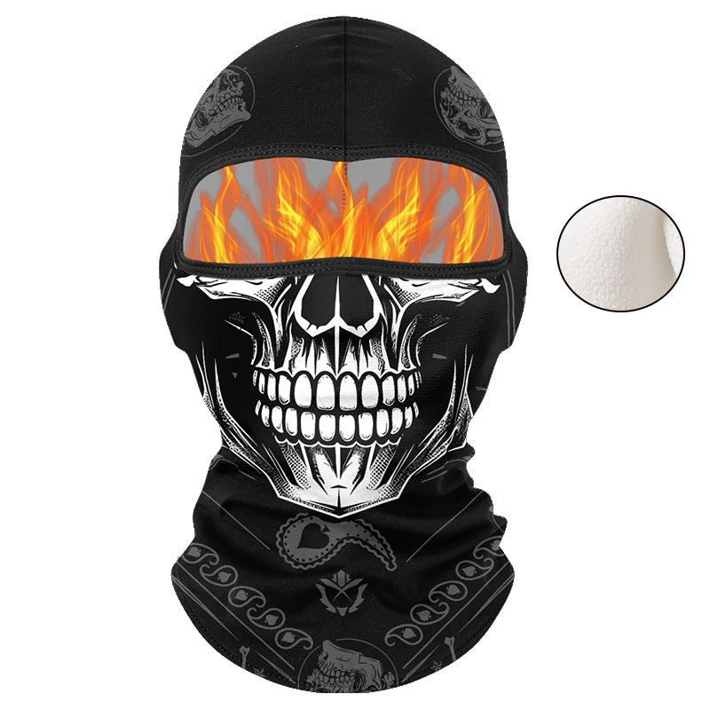 Cycling Windproof Hood Autumn and Winter Fleece Warm Windproof Cold Breathable