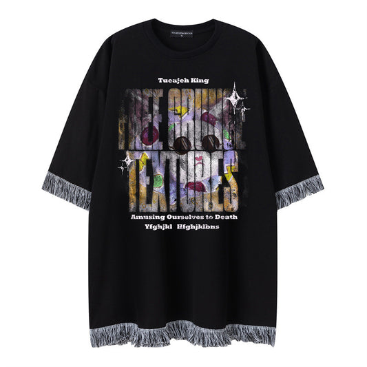 Camisetas streetwear Summer Vintage Square Cat Casual Loose Short Sleeve T-Shirt