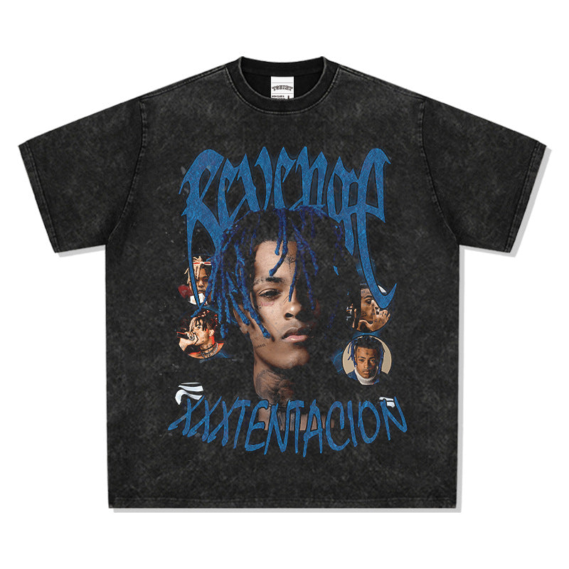 New york hip hop shop XXX Tentacion vintage vintage hip hop rap print short sleeve t-shirt